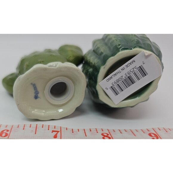 Hand Crafted Ceramic Cactus with Flowers Salt & Pepper Shakers, Home Décor, Gift - Picture 9 of 12